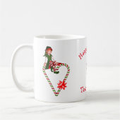 Girl Elf Candy Cane Weihnachtsfeiertag Kaffeetasse (Links)