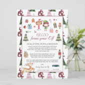 Girl Elf | Kids Christmas Elf Hallo Letter Card Einladung (Stehend Vorderseite)