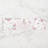 Girl etwas Bunny Baby Dusche Wasserflaschenetikett (Einzelnes Label)