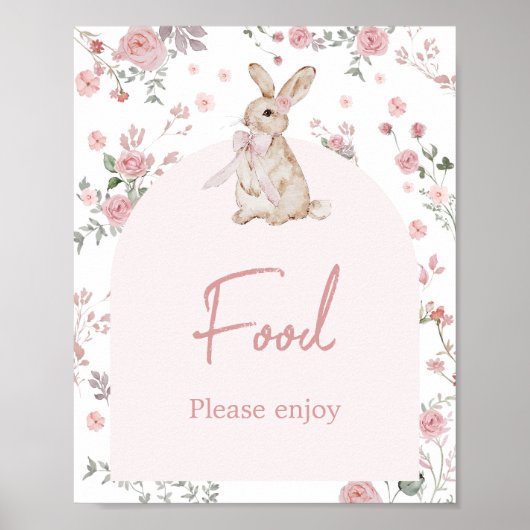 Girl etwas Bunny Baby Duschnahrung Poster (Vorne)