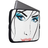 Girl Face Laptop Case (Vorne Rechts)