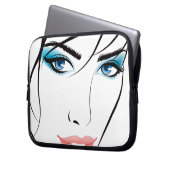 Girl Face Laptop Case (Vorderseite Links)