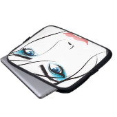 Girl Face Laptop Case (Vorne Knopf)