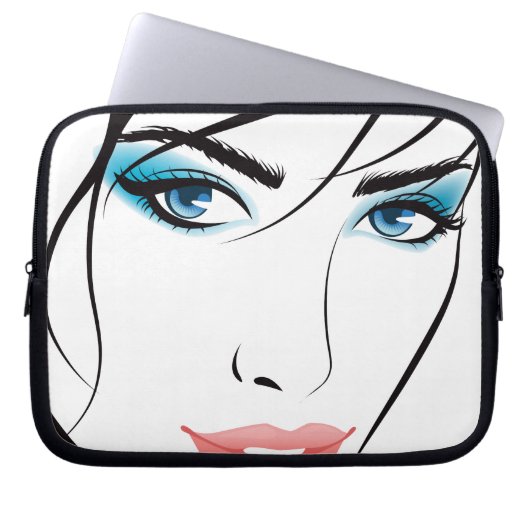 Girl Face Laptop Case (Vorderseite)