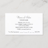 Girl Fairstylist Pink Scissors Curls Ernennung Terminkarte (Rückseite)