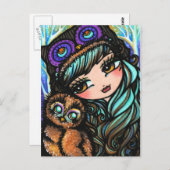 Girl Fairy Fantasy Postcard von Hannah Lynn Postkarte (Vorne/Hinten)