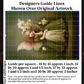 Girl Fairy-Girl-Daffodil in grüner DL5R-Decoupage Seidenpapier