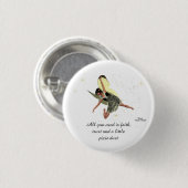 Girl Fairy mit gelbem Button Button (Vorne & Hinten)