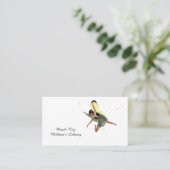 Girl Fairy mit gelbem Flügel Visitenkarte (Stehend Vorderseite)