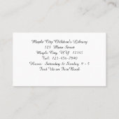 Girl Fairy mit gelbem Flügel Visitenkarte (Rückseite)