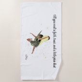 Girl Fairy mit gelbem Wings Beach Handtuch (Vorderseite)