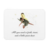 Girl Fairy mit gelben Flügeln, flexibler Magnet (Horizontal)