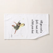 Girl Fairy mit gelben Flügeln Handtuch (Handtuch)