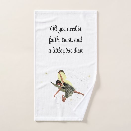 Girl Fairy mit gelben Flügeln Handtuch (Handtuch)