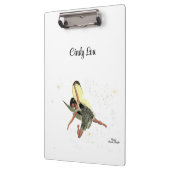 Girl Fairy mit gelben Flügeln Klemmbrett (Links)