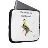 Girl Fairy mit gelben Flügeln Zitat Laptop-Fall Laptopschutzhülle (Vorne Rechts)