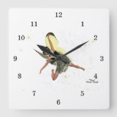 Girl Fairy mit gelber Wanduhr (Vorderseite)