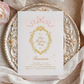 Girl Fairytale Princess Bow Pink Birthday Party Einladung