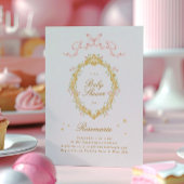 Girl Fairytale Princess Stars Bow Pink Baby Dusche Einladung