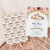 Girl Fall Woodland Babydusche Einladung
