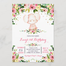 girl farm pig birthday invitation