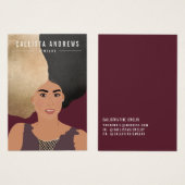 Girl Fashion Illustration Earring Display Card (Vorne & Hinten)