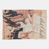 Girl Feeding Cats Vintage Steinlen Poster Geschirrtuch (Horizontal)