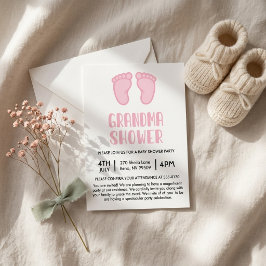 Girl Feet erste Grandma Baby Dusche Einladung