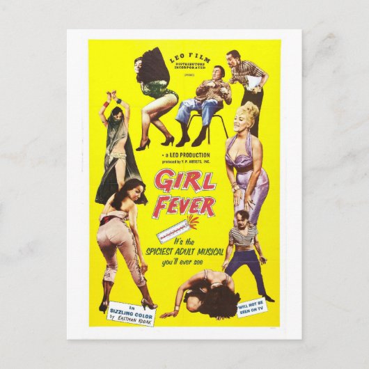 GIRL FEVER POSTCARD POSTKARTE (Vorderseite)