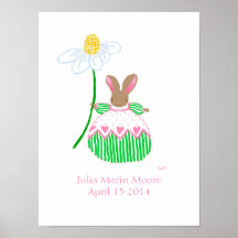 Girl Fifi Bunny Geburtstagsposter