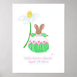 Girl Fifi Bunny Geburtstagsposter Poster