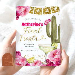 Girl Final Fiesta Bachelorette Wochenende Einladung