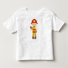 Girl Fireman, Feuerwehrfrau, Blonde Hair Kleinkind T-shirt