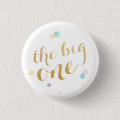 Girl First Birthday Button (Vorderseite)