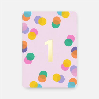 Girl First Birthday Confetti Pink Gold Folieneinladung