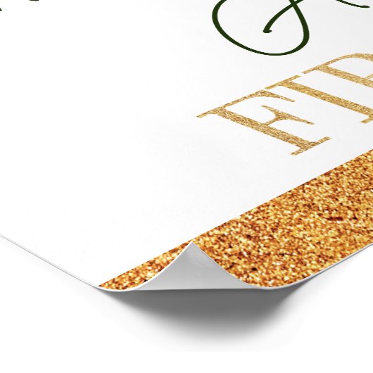 Girl First Birthday St Patrick's Day Personalisier Poster (Ecke)