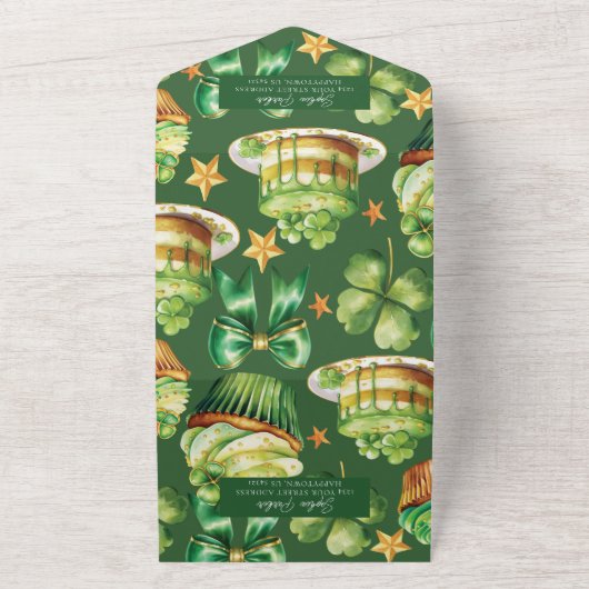 Girl First Birthday St Patrick's Day UAwg All In One Einladung (Außenbereich)