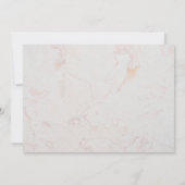 Girl First Commune Gold Cross Marmor Rosa Orchid Dankeskarte (Rückseite)