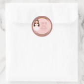 Girl First Communion Rose Gold Umschlag Aufkleber (Tasche)