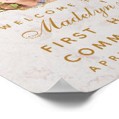 Girl First Community Foto Rosa Magnolia Willkommen Poster (Ecke)