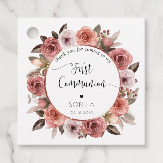 Girl First Community Rose Gold, Blush Geschenkanhänger (Vorderseite)