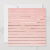 Girl First CommunityRose Gold Blush Blumenreath Einladung (Rückseite)