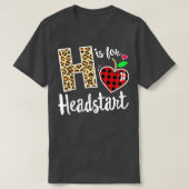 Girl First Day Headstart Leopard Kariert Back Scho T-Shirt (Design vorne)