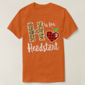 Girl First Day Headstart Leopard Kariert Back Scho T-Shirt (Design vorne)