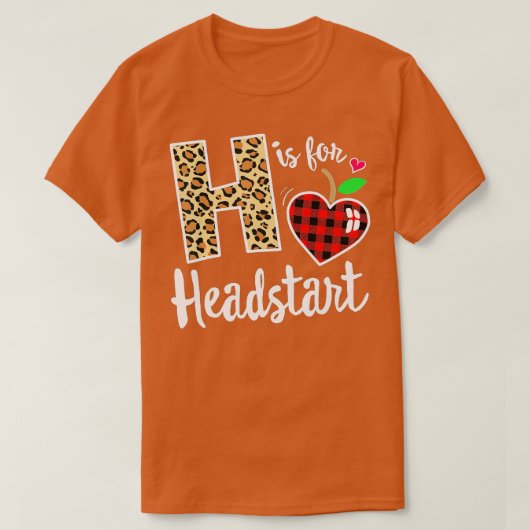 Girl First Day Headstart Leopard Kariert Back Scho T-Shirt (Design vorne)