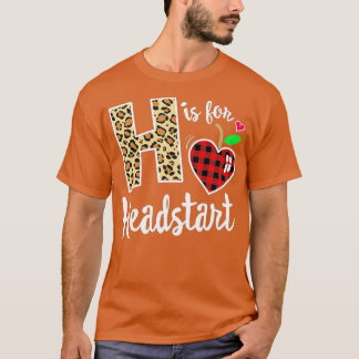 Girl First Day Headstart Leopard Kariert Back Scho T-Shirt