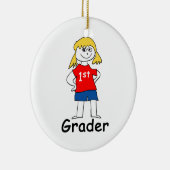 Girl First Grader Keramik Ornament (Rechts)