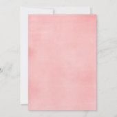 Girl First Holy Communion Floral Corush Rosa Einladung (Rückseite)