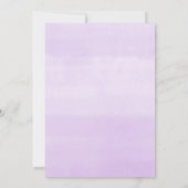 Girl First Holy Communion Floral Lila Lavendel Einladung (Rückseite)