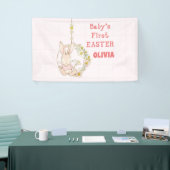 Girl First Oaster Bunny auf Blume Swing Banner (Messeveranstaltung)